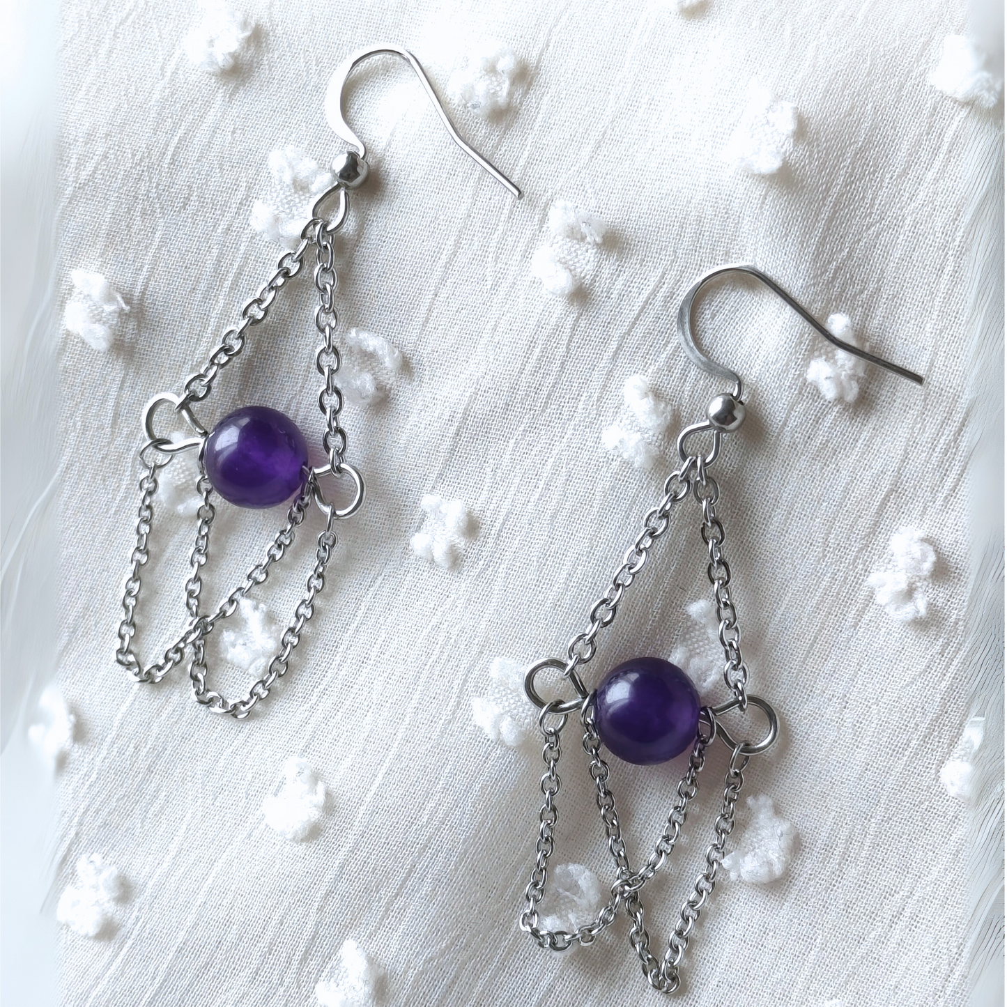 Parure Argenté Purple Star