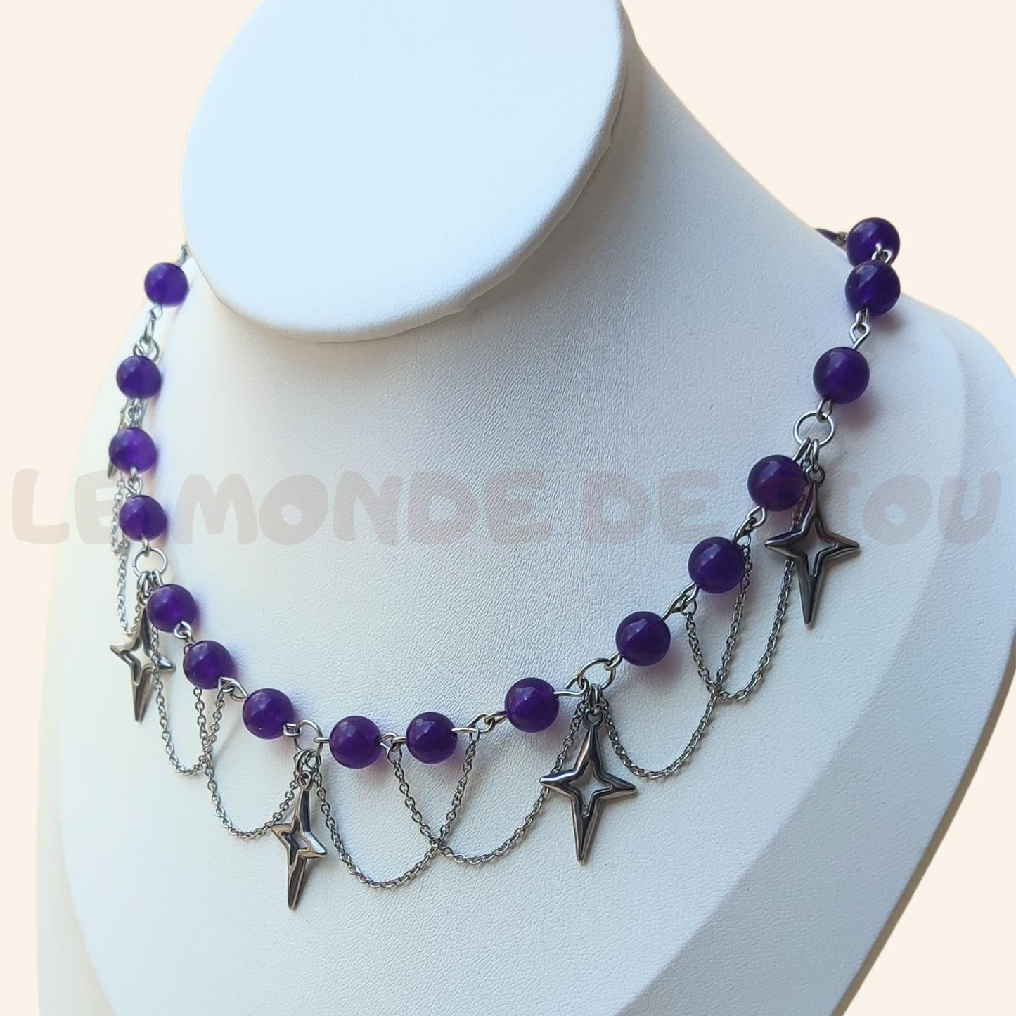 Parure Argenté Purple Star