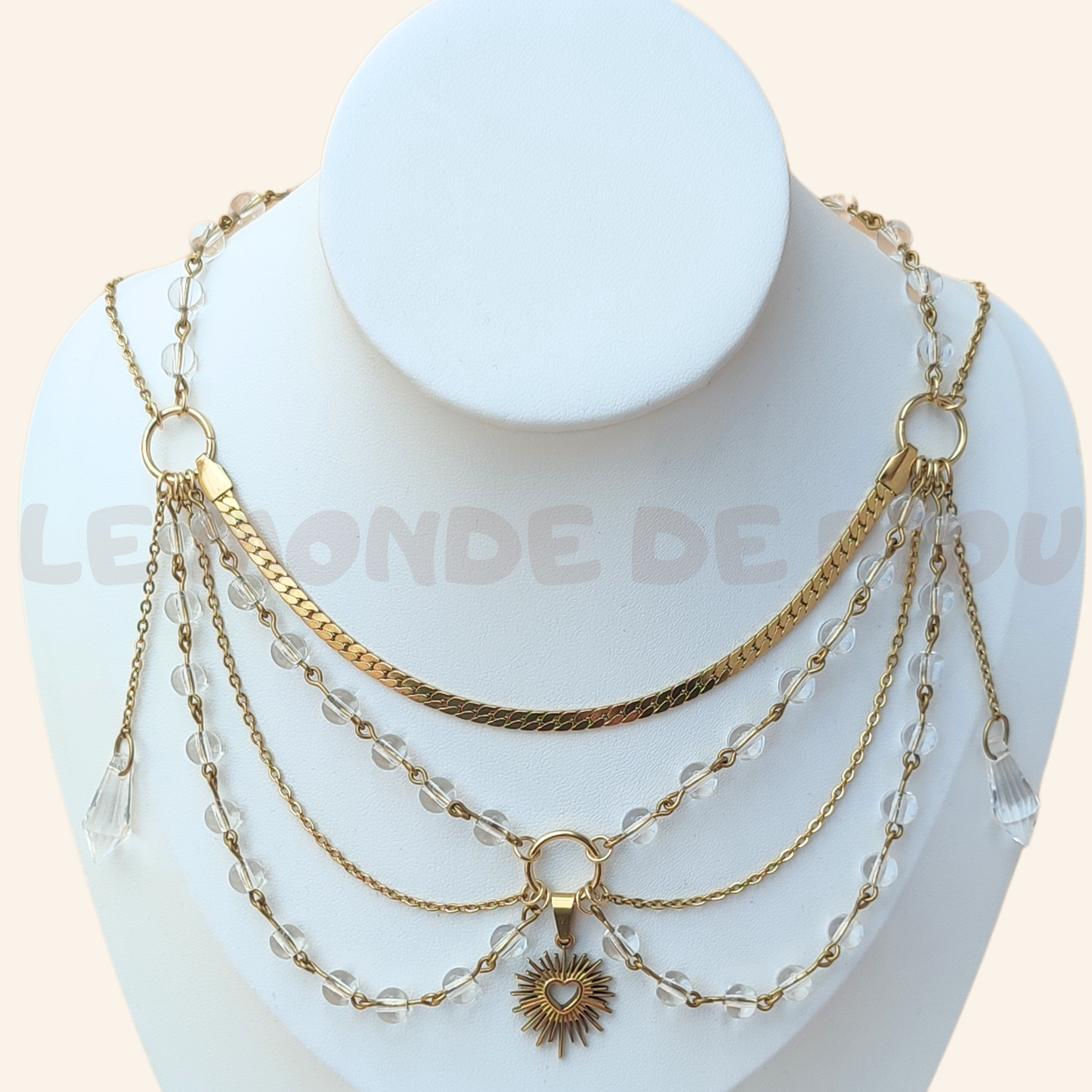 Parure Doré Star heart