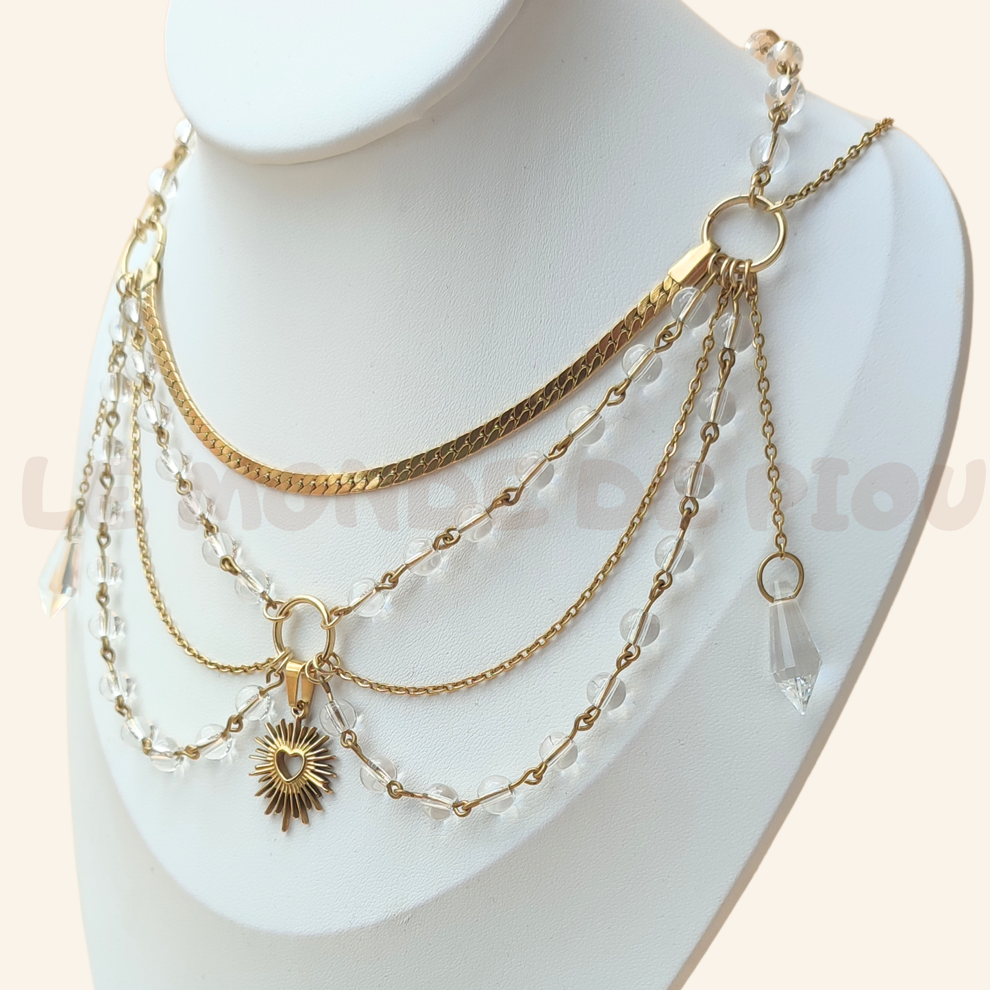 Parure Doré Star heart