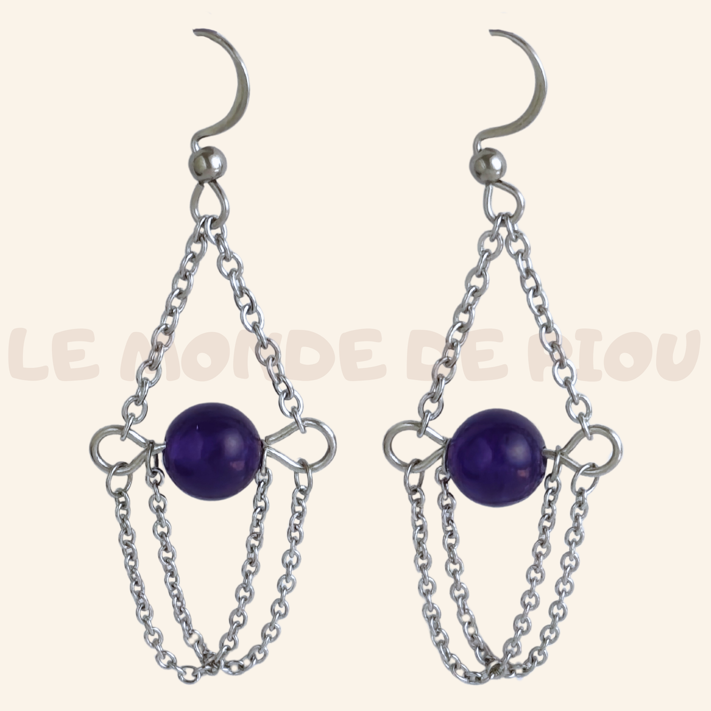 Parure Argenté Purple Star
