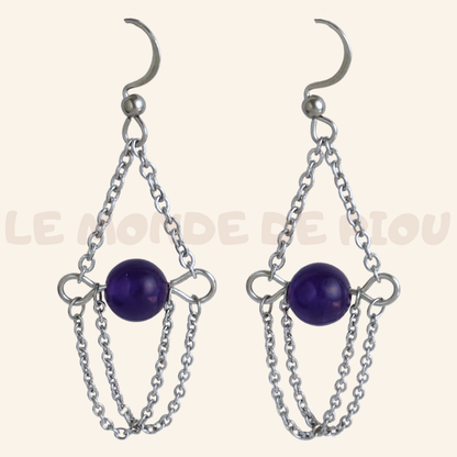 Parure Argenté Purple Star
