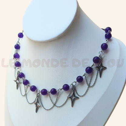 Parure Argenté Purple Star